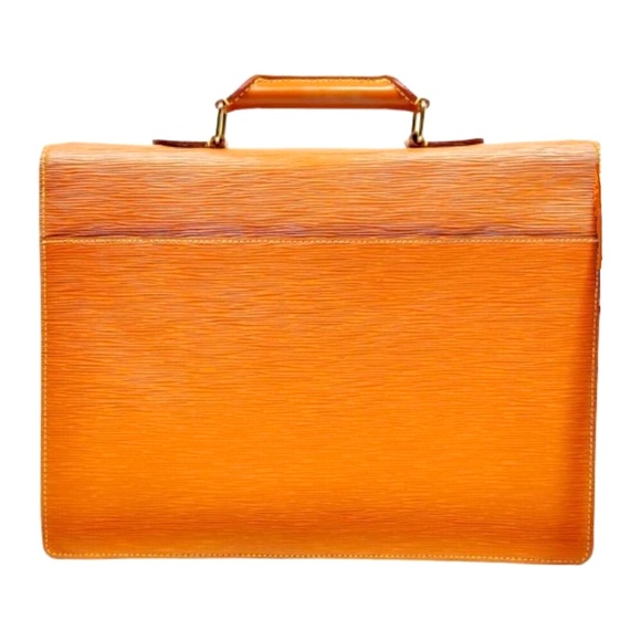 LOUIS VUITTON LV Cipango Gold EPI Leather Top Handle Ambassador Business Bag - Picture 2 of 13